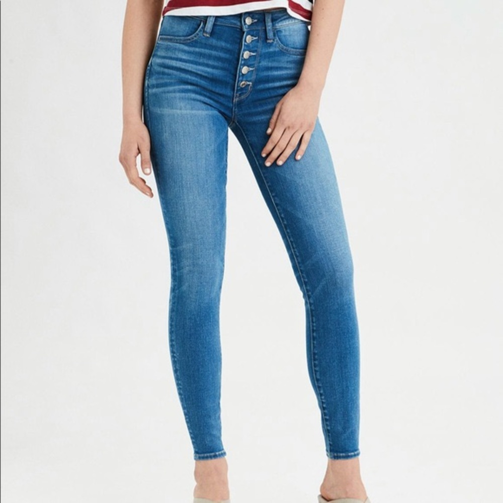 american eagle super high rise next level stretch